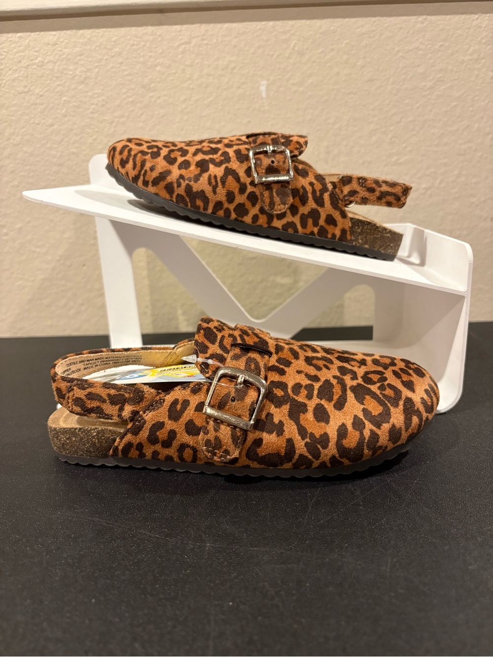 Cat & Jack Toddler Berlin Mule Clogs Sandals Cheetah Print Toddler  Size 12